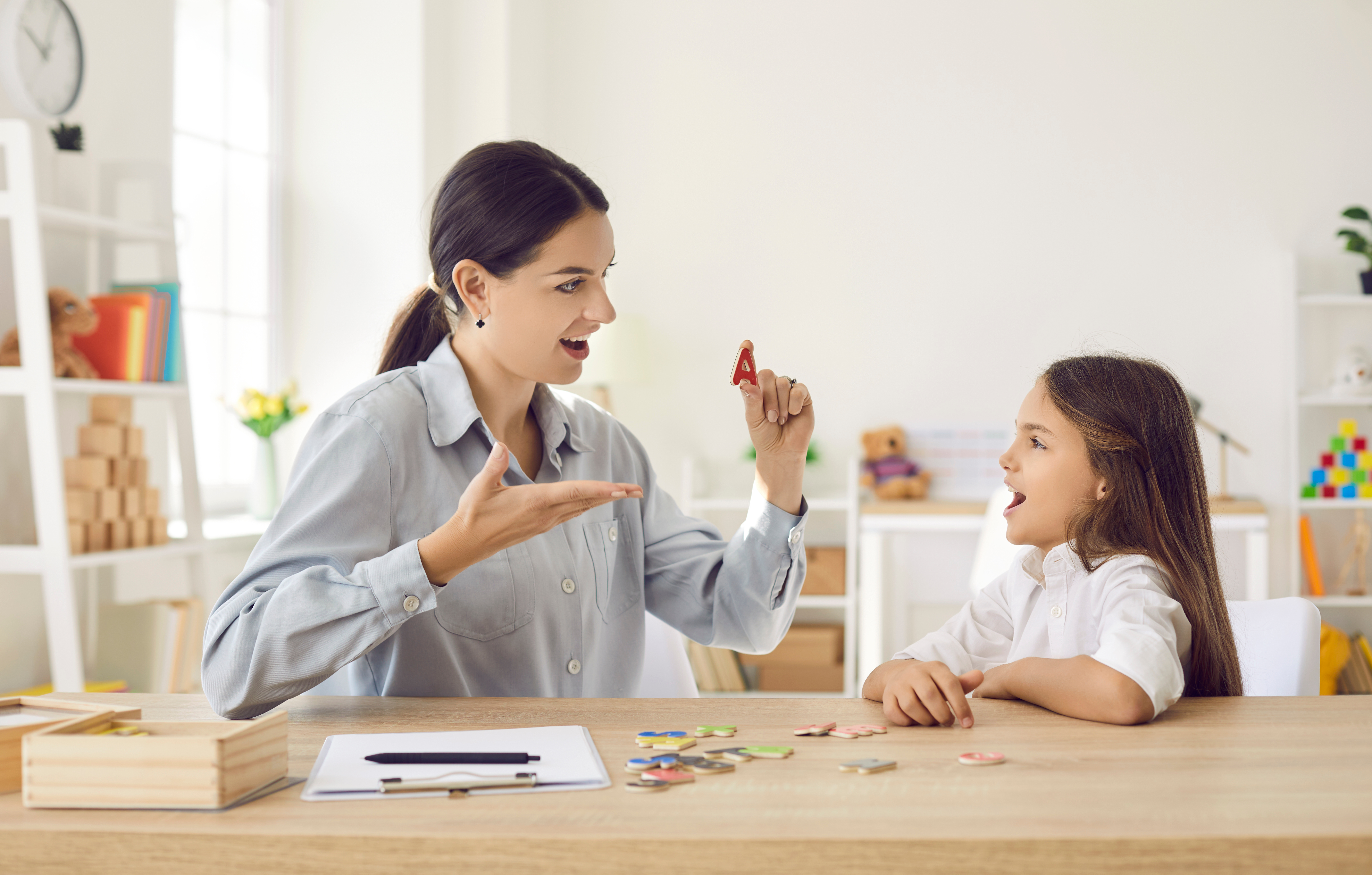 SLP working with a student