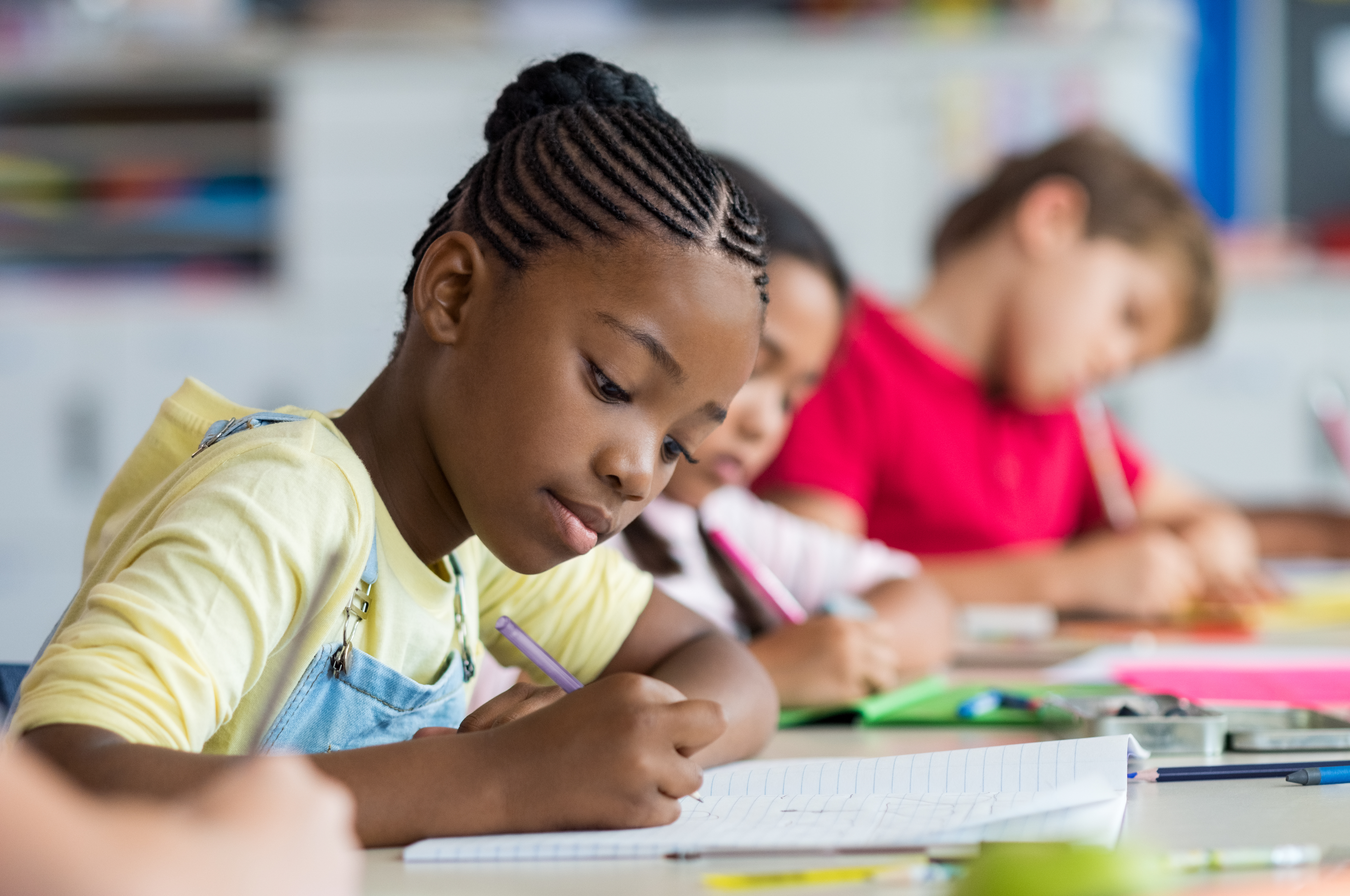 Therapy session in a classroom